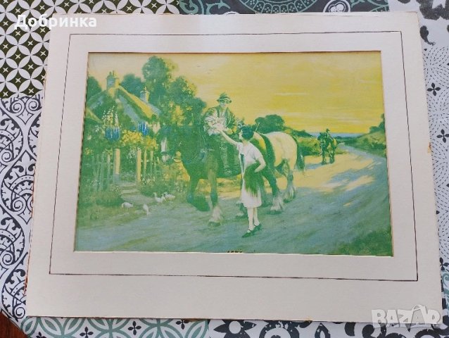 Ретро Картина на Артър Спунар, снимка 3 - Антикварни и старинни предмети - 51352802