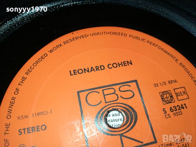SOLD OUT-LEONARD COHEN-MADE IN HOLLAND-ПЛОЧА 2309231727, снимка 6 - Грамофонни плочи - 42292869