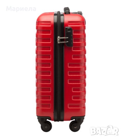 Куфар за ръчен багаж Wittchen червен , Здрав куфар за кабинен багаж със заключване, снимка 3 - Куфари - 41412304