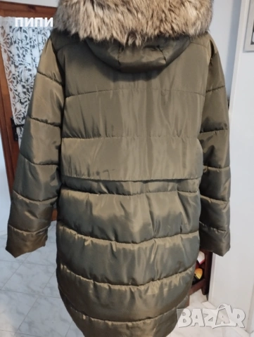 ДАМСКО ЗИМНО яке с качулко, цвят зелен, снимка 3 - Якета - 53473037