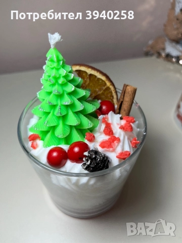 Коледни соеви свещи, снимка 10 - Ръчно изработени сувенири - 52352793