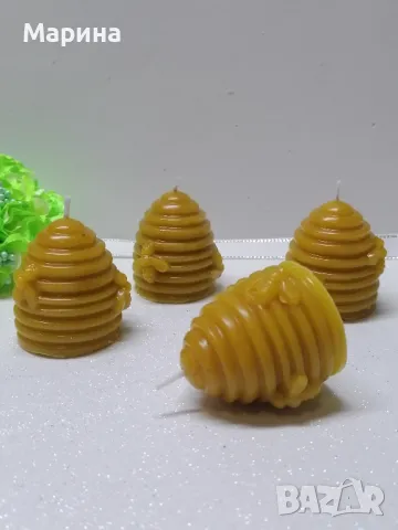 Свещи от пчелен восък, снимка 2 - Декорация за дома - 48384287