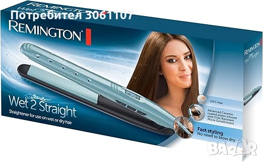 Преса за изправяне на косата Remington Wet 2 Straight S7300, снимка 2 - Други - 51354443