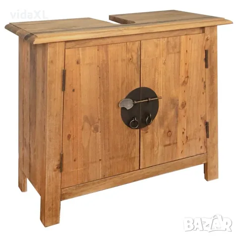 vidaXL Тоалетка за баня рециклирана борова дървесина масив 70x32x63 см（SKU: 246035）