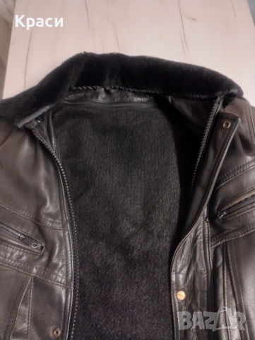 Мъжко кожено яке, снимка 4 - Якета - 52393704