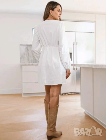 Бяла рокля S р-р , снимка 2 - Рокли - 50761719