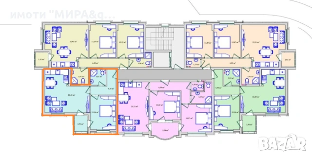 Двустаен апартамент, разположен в Широк Център, гр. Хасково