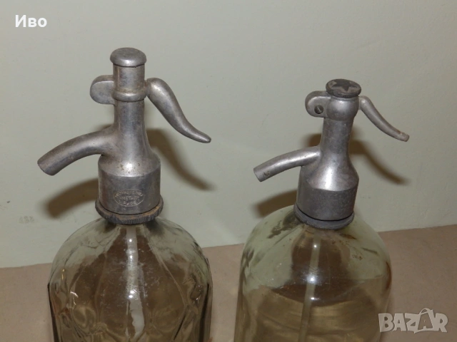 Стари стъклени сифони от газирана вода, снимка 3 - Антикварни и старинни предмети - 53762643