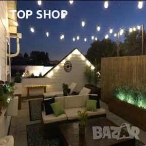 BOMCOSY 7,5м Соларна Външна LED Гирлянда( IP65 Водоустойчива,4 режима,топло бяло, снимка 9 - Лед осветление - 49308566