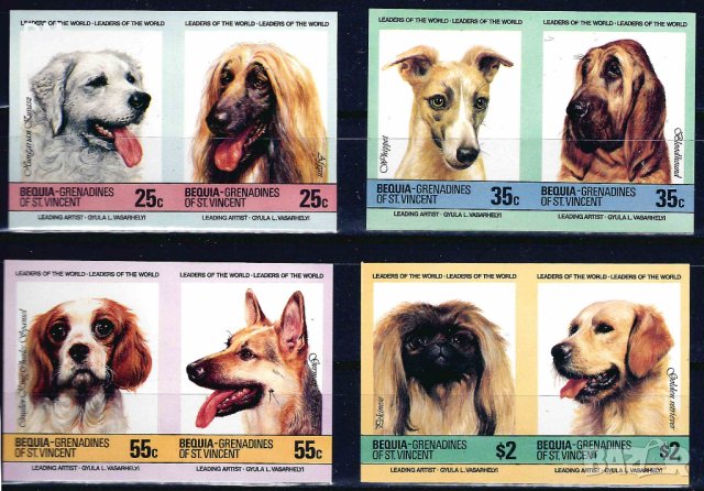 Сейнт Винсент и Гренадини /Бекиа/ 1985 - кучета наперфорирани MNH, снимка 1 - Филателия - 42303251