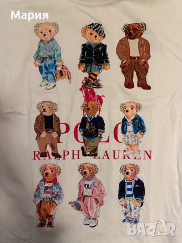 Бяла тениска с щампа мечета Polo Ralph Lauren, снимка 2 - Тениски - 50454918