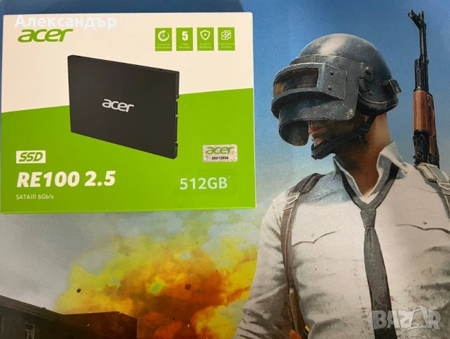 Продавам чисто ново SSD 512GB Acer RE100 2.5 SATA 3