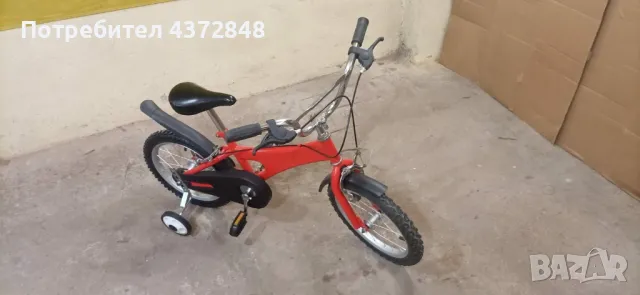 Детско колело с помощни колела 16 ", снимка 3 - Велосипеди - 49540544