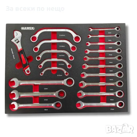 Професионален шкаф с инструменти с 12 чекмеджета - 11 пълни HAWEK, снимка 7 - Други инструменти - 50328172