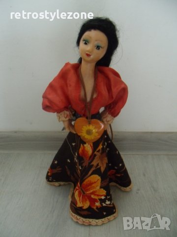 № 7165 стара кукла  - височина 32 см   - синтетика , текстил