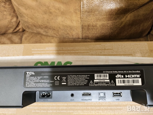 Саундбар/soundbar TCL S45H,2.0,100 W,Dolby Atmos,DTS-Virtual,HDMI eARC, снимка 4 - Аудиосистеми - 52880729