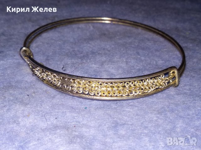 ЗЛАТИСТА ВИНТИДЖ ГРИВНА ИНТЕРЕСЕН ФИЛИГРАНЕН АРТ ДИЗАЙН СТОМАНЕНА НЕРЪЖДАЕМА 38000