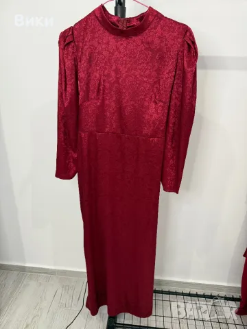 Дълга червена рокля , снимка 5 - Рокли - 48399870