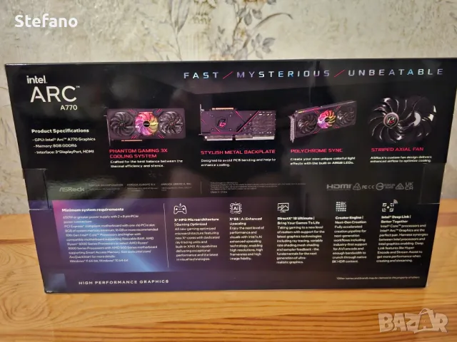 Intel Arc A770 Видео Карта , снимка 5 - Процесори - 49715625