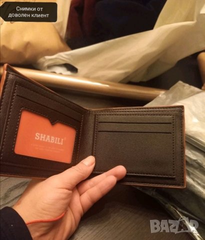 Луксозен мъжки портфейл в кафяво, снимка 7 - Портфейли, портмонета - 41747003