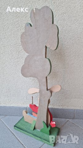 Голяма дървена декорация, ръчно изработена- 59см, снимка 9 - Колекции - 41352242