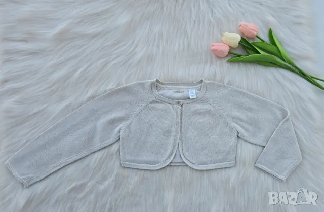 Детско болеро цвят бяло злато 18-24 месеца, снимка 5 - Жилетки и елечета за бебе - 50107437