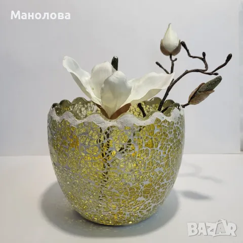 Мозаечни стъклени яйца Valerie Parr Hill., снимка 4 - Декорация за дома - 49320943