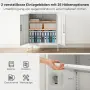 HOMCOM Заключващ се стоманен шкаф с 2 врати, офис шкаф, снимка 9