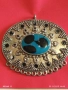 ОВАЛЕН МЕДАЛЬОН в АФГАНИСТАСКИ СТИЛ УКРАСЕН с СИНЯ ИНКРУСТАЦИЯ и ЧЕРНИ КАМЪНИ 52153, снимка 7