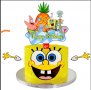 спондж боб Спонджбоб Квадратни гащи spongebob пластмасов топер украса табела за торта рожден ден