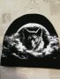 Нови памучни шапки, черни, с картинка  куче, памучна еластична материя, снимка 1 - Шапки, шалове и ръкавици - 42491344