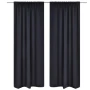 2 бр. Черни затъмняващи завеси с горен подгъв за корниз 135 x 245 cм Код P1019, снимка 2