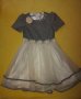Детска официална рокля с къс ръкав , снимка 1 - Детски рокли и поли - 42375390