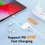 Нов USB C Lightning 3 в 1 Адаптер OTG USB 3.5мм Аудио Бързо Зареждане, снимка 4