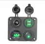 12V/24v панел за вграждане USB зарядно запалка волтметър Бушон копче, снимка 12