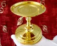 Позлатен свещник PartyLite,24k Gold. , снимка 1