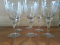 Ретро стъклени чаши гравирани , снимка 5