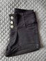 Дамски черни панталонки с висока талия от 98% памук размер XXS, снимка 6