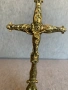 стар настолен бронзов  кръст, снимка 3