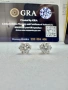 Сребърни обеци с мойсанит (Диамант) 1 карат, снимка 1