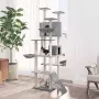 vidaXL Котешко дърво със сизалени стълбове, светлосиво, 191 см, снимка 2