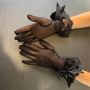Официални тюлени ръкавици с дантелени маншети- 8636