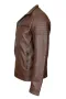 Мъжко кафяво кожено яке – 3481, снимка 3
