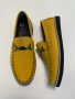 Мъжки обувки от естествен набук - Жълти - 40, снимка 1 - Официални обувки - 41547297