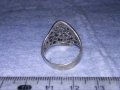 ВЕЛИКОЛЕПЕН АЖУРЕН СРЕБЪРЕН АРТ СТИЛ ПРЪСТЕН ОКСИДИРАНО СРЕБРО 925 МАЙСТОРСКА ИЗРАБОТКА 70873, снимка 8