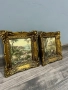 Малка антикварна картина, комплект от четири, снимка 9