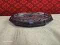 Стъклен Пепелник Лилав Масивен, снимка 1