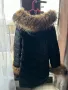 Дамско дълго зимно яке с пух С размер, снимка 4