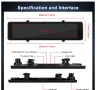 Огледална видеорегистраторна камера с безжична връзка Carplay Android Auto, 11.26” IPS сензорен екра, снимка 8
