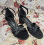 Модни дамски обувки на ток сандалети в черен цвят модел: 728016 black, снимка 2
